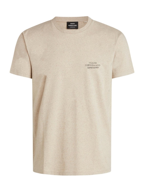 Mads Nørgaard Dusty Embroidery Thor t-shirt - Sumer Sand